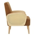 thumbnail image 4 of Pemberly Row Faux Leather Fabric Demarest Accent Chair in Brown Color, 4 of 9