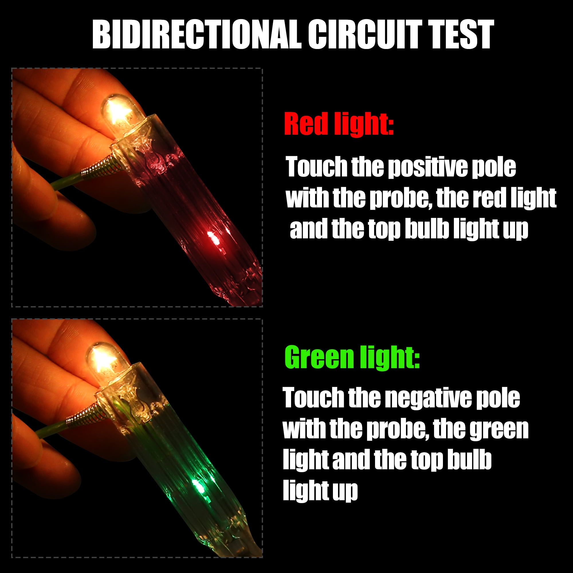 Automotive Circuit Tester Test Light Kit 3 48 Volt DC Voltage
