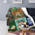 thumbnail image 3 of Couverture de Camping Décor de Campeur Couverture Jetée Mignonne Cadeau pour Amoureux du Camping pour Femme Homme Jetés Super Doux Couvertures en Flanelle Polaire pour Campeur Extérieur Terrain de Camping Plein Air VR Voyage Randonnée Lit Canapé 50"x60 Pouces, 3 of 7