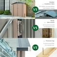 thumbnail image 5 of YODOLLA 7 x 7 ft. Outdoor Metal Storage Shed with Sliding Roof & Lockable Door, 5 of 9