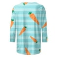 thumbnail image 5 of FAIWAD Happy Easter Shirts for Women Trendy 2024 3/4 Sleeve Tops Colorful Print Pullover Tops Spring Summer Tees, 5 of 5