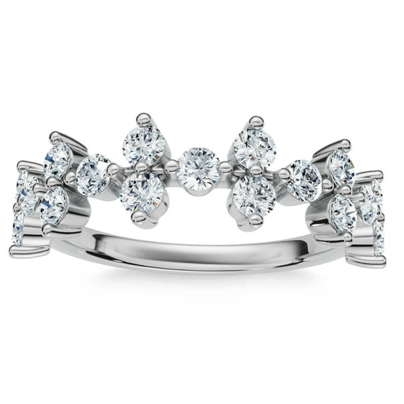 Pompeii 1/2Ct Round Diamond Wedding Ring Stackable Wedding Band 14k Gold Lab Grown