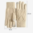thumbnail image 3 of Puntoco Winter Gloves for Women Warm Wool Touch Screen Ladies Windproof thermal Knit Fleece Lined Gloves for Cold Weather, 3 of 3