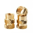 thumbnail image 3 of M2 M3 M4 M5 M6 M8 Brass Heat Insert Nut Double Twill Knurled Hot Melt Injection Embed Thread Inserts Nuts For 3d Printer Plastic, 3 of 6
