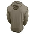 thumbnail image 6 of Txeol Henley Hoodie Shirts for Men Casual Long Sleeve Pullover Fall Winter Hooded Sweatshirt with Pocket,Khaki XXL, 6 of 9