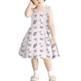 thumbnail image 4 of Toddler Girls Sleeveless Strap Summer Beach Dresses Casual Clothes Size 4-5T, 4 of 4