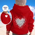 thumbnail image 3 of YUEHUA Love Heart Hoodies for Teen Girls Valentines Day Hoodie Casual Loose Fit Hooded Sweatshirts Comfy Pullover Tops for Kid Girl Boy, Size 3-4 Years, 3 of 6