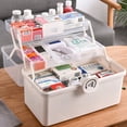 thumbnail image 3 of Portable Medical Storage Box With Multiple Layers - Large Capacity Household Medicine Organizer, White - For Home, Emergency, Daily Use, 3 of 4