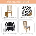 thumbnail image 4 of Halloween Black Ghosts Bats and Pumpkins Seat Covers for Dining Room Chairs Set Of 4,Stretch Printed Washable Chair Seat Cover with Elastic Ties and Button,Removable Waterproof Couch Cushion Covers, 4 of 6