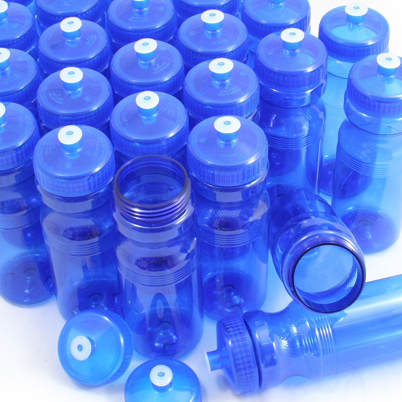 Mimorou 12 Pack Plastic Water Bottles 24 oz Blue Clear Water Bottles Bulk  Reusable Sports Water Bott…See more Mimorou 12 Pack Plastic Water Bottles  24