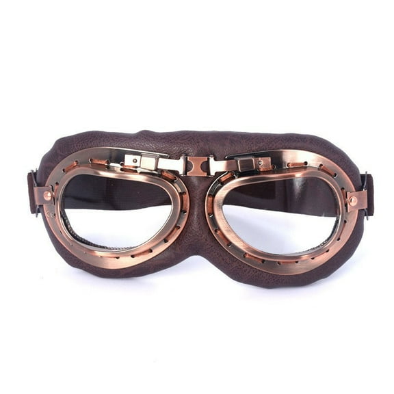 Retro Motorcycle Goggles Glasses Vintage Moto Classic Goggles For Harley Steampunk ATV Copper Helmet