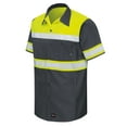 thumbnail image 4 of Red Kap Men's Hi-Visibility Short Sleeve Color Block Ripstop Work Shirt - Type O, Class 1, 4 of 6