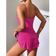 thumbnail image 3 of Ekouaer Womens 2 Pieces Cami Pajama Sets V Neck Lingerie Pjs Set Pleated Sleeveless Top and Shorts, 3 of 5