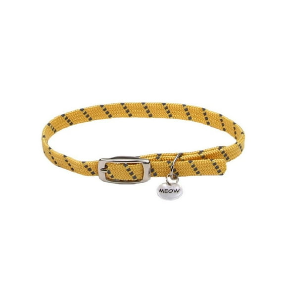 Coastal Pet ElastaCat Reflective Safety Stretch Collar Yellow 07741 YLW1