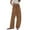 Brown, variant on Women's Casual Pants Loose Wide Leg Comfortable Summer Trousers with Drawstring Waist for Relaxed Fit and Everyday Wear