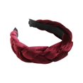 thumbnail image 2 of Pxiakgy Knotted Headbands for Women Wide Turban Headband Yoga Exercise Ribbing Hair Hoop Hair Bands Accessories Velvet Headband Women's Wide Padded Headband for Women and Girls Wine One Size, 2 of 4
