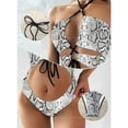 thumbnail image 3 of Gibobby Trajes de Baño Mujer Completos Traje de baño de mujer Bikini sexy Estampado de traje de baño unido Traje de baño de cintura alta Traje de playa(A,XL), 3 of 5