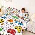 thumbnail image 3 of Erosebridal Teens Cartoon Colorful Camper Bed Sheets 4pcs,Girls Boys Camping Theme King Sheets,Breathable Home Decor, 3 of 5