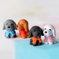 thumbnail image 3 of Joernso 1/4Pcs Cute Scarf Dog Puppy Miniature Doll Model Landscape Furnishing Home Decor, 3 of 8