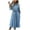 Blue, variant on Brilliant Womens Dresses Outlet Women's Spring Lapel Casual High Waist Pocket Button Lace Up Dress Clearance Clothes under $5.00