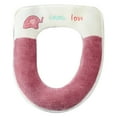 thumbnail image 1 of Rawiri Funda para asiento de inodoro, almohadillas más gruesas y suaves para calentador de baño, funda para asiento de inodoro, almohadilla lavable, 1 of 5