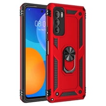 Funda Uso Rudo Atti Con Anillo Para Motorola Moto G51 Rojo
