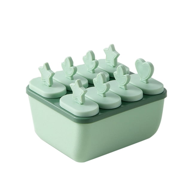 Advancent Molde de helado de forma cuadrada de 6/8 celdas, máquina para hacer postres y frutas hecha a mano, bandeja reutilizable para cubitos de hielo, Cocina y Comedor verde Advancent HA006688-02