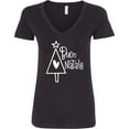 thumbnail image 3 of Inktastic Buon Natale Christmas Tree with Heart and Star Women's V-Neck T-Shirt, 3 of 5