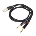 thumbnail image 2 of 1m Dual 1/4 Inch TS to XLR Male Y Splitter Cable - XLR Male to Dual 6.35mm TS Mono Plug Microphone Sound Converter Adapter - 3.3ft, 2 of 8