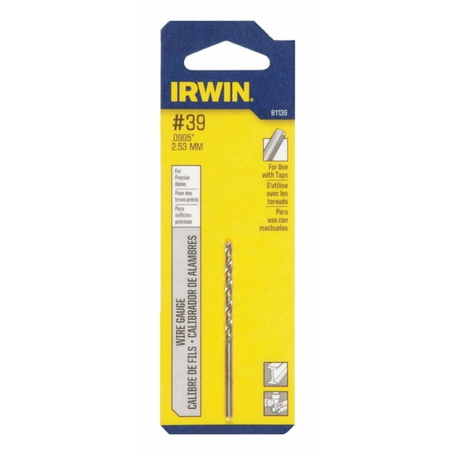 Broca calibradora de alambre Jobber IRWIN High Speed Steel #39