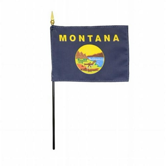 Annin Flagmakers 150025 4 x 6 in. Eb Montana Mounted- Pack Of 12