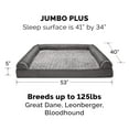 thumbnail image 2 of FurHaven Pet Products Luxe Fur & Performance Linen Orthopedic Sofa Pet Bed for Dogs & Cats - Charcoal, Jumbo Plus, 2 of 12