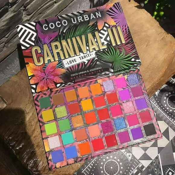 Paleta de sombras de ojos HUOGUO Vivid Summer Look de 40 colores