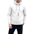 thumbnail image 2 of Zylanna Men's Adjustable Hooded Windbreaker with Zipper Pockets, Sun Protection Lightweight Water Resistant Breathable Outdoor Hiking Jackets for Outdoor White, 2 of 9