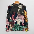 thumbnail image 3 of Demon Slayer Unisex Sweater Long Sleeve Round Neck Pullover Jumper Fall Winter Clothes Print Tops Blouse 3XL, 3 of 6