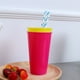 thumbnail image 2 of 12 vasos de plástico reutilizables para bebidas, vajilla para fiestas, vasos para jugos y bebidas (2 unidades en amarillo, rojo, morado, verde, azul y naranja)., 2 of 7