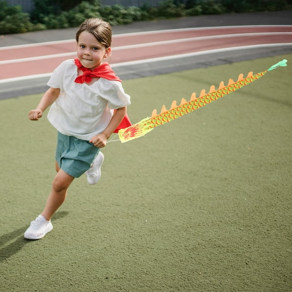 PAMINGONO 1Set Multi-colored Cloth Strip Decorative Dragon Ribbon for Dancing Prop and Exercise Tool 11.8x0.98in