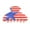 C, variant on Independence Day Flag Hair Clip Patriotic Headdress Barrettes for Women and Girls