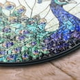 thumbnail image 3 of Elegant Peacock Stained Glass Window Panel, Vibrant Glass Art for Home Decor, 3 of 3
