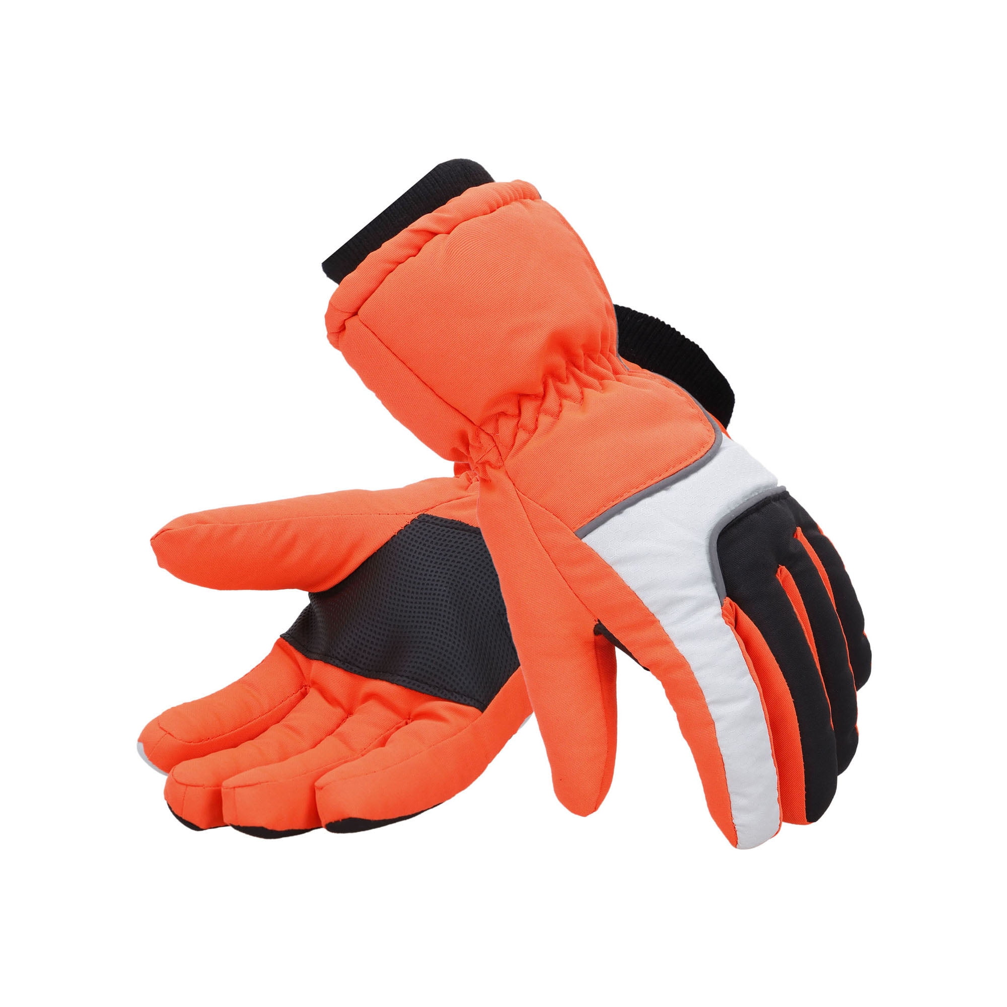 Men's 3M Thinsulate Lined Waterproof Snowboard / Ski Gloves,S,Orange
