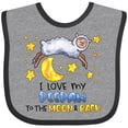 thumbnail image 3 of Inktastic I Love My Peepaw to the Moon and Back Cute Sheep Boys or Girls Baby Bib, 3 of 4