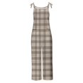 thumbnail image 5 of Lenpel Women's Jumpsuits Plus Size Sleeveless Spaghetti Strap Striped Plaid Straight Leg Rompers Causal Loose Overalls with Pockets, 5 of 5