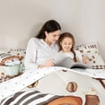 thumbnail image 4 of Homewish Kawaii Coffee Gnome Bedding Comforter Set 7 Pieces for Kids, Vintage Brown Plaid Buffalo Full Bedding Set, Happy Holiday Reversible Fitted Sheet Flat Sheet, Ultra Soft Bedroom Decor, 4 of 7