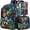 Black Dinosaur02, variant on 3PCS Dinosaur Backpack Set for Boys, 16 Inch Water Resistant School Backpack with Lunch Box, Cool Kindergarten Preschool Bookbag