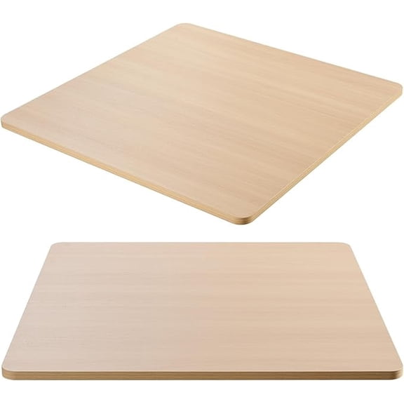 Kaboon Universal Table Top 30 x 30 inches Sqaure Pack of 2, Light Walnut