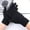 Black, variant on Mwjwdo Soft Stretch Knit Touch-Screen Gloves 3D Twisted Jacquard Rib Hem for Indoor Relaxation Black