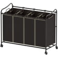 thumbnail image 1 of Carrito rodante resistente de 4 bolsas, clasificador de ropa, simple Houseware, 1 of 7