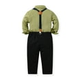 thumbnail image 3 of Toddler Boys Outfit Sets Long Sleeve Solid color T Shirt Tops with Pants Children Kids Clothes Cute Outwear, 3 of 7