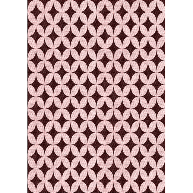Ahgly Company Tapis d'Intérieur Lavables en Machine Rectangle Transitionnel Brun Rouge, 5' x 8'
