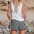 thumbnail image 5 of frariair ​Extended Size Women's Comfort Stretch Casual Shorts Straight Leg Sporty Lounge Shorts For Curvy Figures​ Grey, 5 of 9